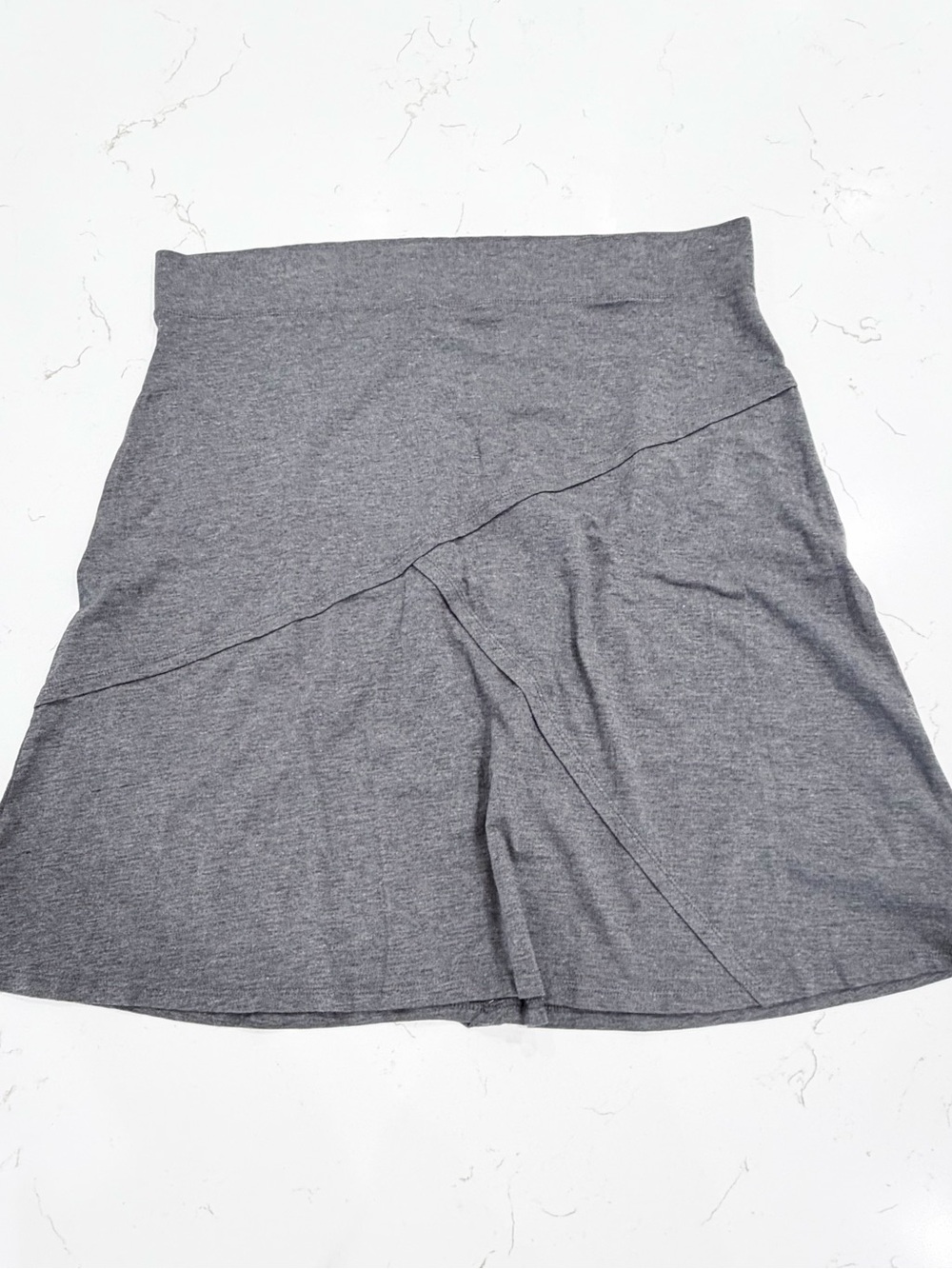 Toad&Co Oblique Skirt XL Gray Organic Cotton Tencel Asymmetrical